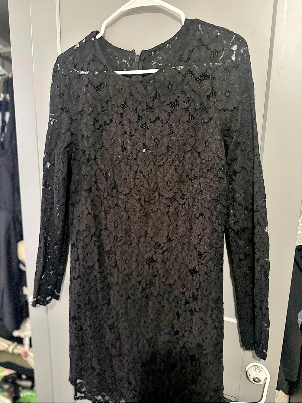 Black Lace Mini Dress 20